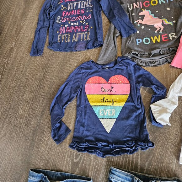 Girls Carters 5T Tops and Jeans - Picture 4 of 7